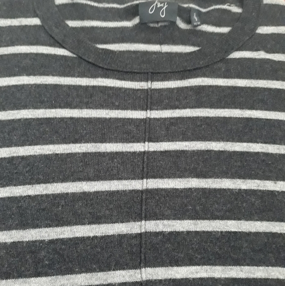 Two-tone gray striped sweatshirt - Picture 3 of 5